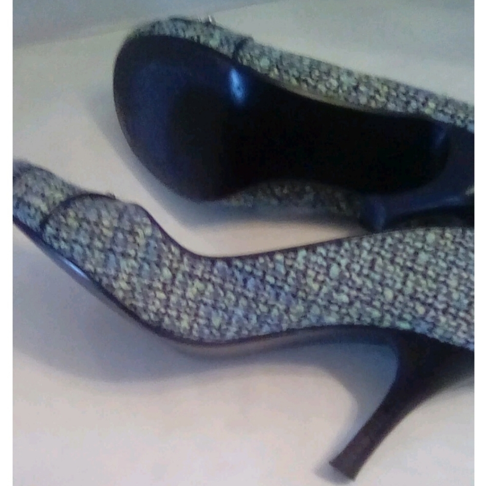 New GREEN PLAID HEELS BY Steve Madden S 8 1/2 - Picture 3 of 6